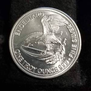 1 TROY OZ. .999 FINE SILVER 1985 ENGELHARD AMERICAN PROSPECTOR