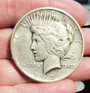 1921 PEACE SILVER DOLLAR HIGH RELIEF KEY DATE COIN