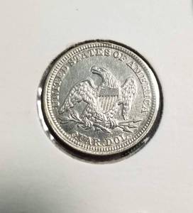 1854 US SEATED LIBERTY QUARTER XF DETAILS