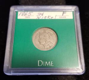 1865 US THREE CENT NICKEL