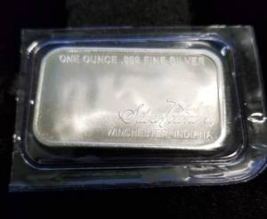 1 TROY OZ. .999 FINE SILVER BAR PROSPECTOR BY SILVERTOWNE SEALED