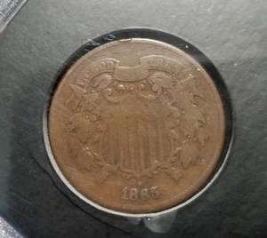 1865 US TWO CENT PIECE