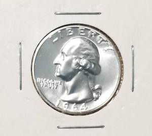 1964 PROOF WASHINGTON SILVER QUARTER