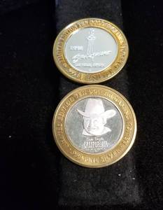 1.2 TROY OZ .999 FINE SILVER (2 X 610th TROY OZ .999 CASINO TOKENS)