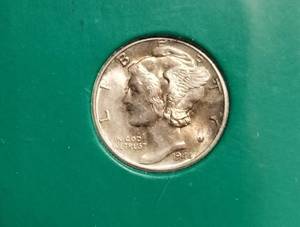 1944-D MERCURY DIME AU