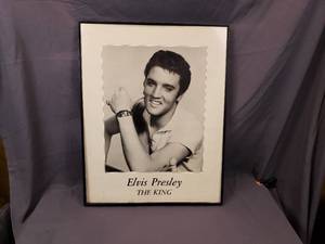 lot 4 image: Elvis Presley The King Poster in Frame