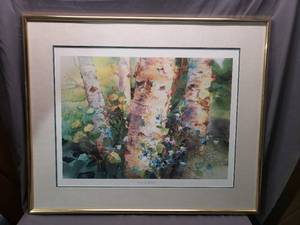 lot 25 image: Birches and Bluebells by Rose Edin #356750
