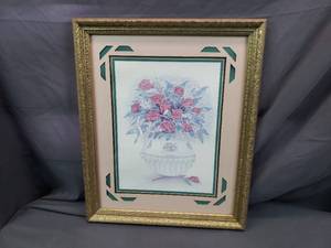 lot 30 image: Matching Prints of Flowers
