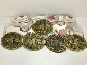 lot 54 image: Vintage - Hesston Belt Buckles - National Rodeo Finals 1982