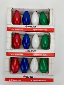 lot 63 image: Vintage - Outdoor Christmas Bulbs - C9 14