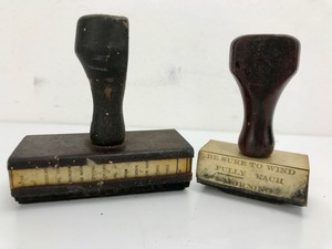 lot 66 image: Vintage - Stamps - Clock Specifications  Be Sure to Wind Fully Each Morning
