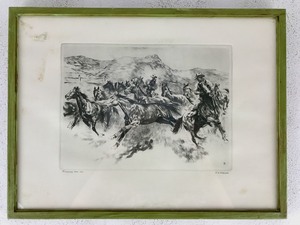 lot 92 image: Vintage - Western - Framed Print
