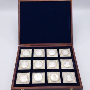 5.80 Troy OZ of .999 Silver, 12 Presidential Coins minted in Germany