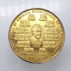 1 Troy Oz Silver Bicentenial Round with 24K Gold Plate