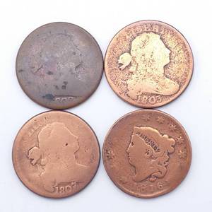 US Large Cents--1802, 1803, 1807 & 1816
