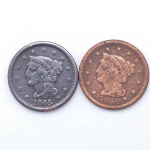 US Large Cents--1845 & 1846
