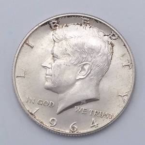 1964-D Kennedy Half Dollar, 90% Silver