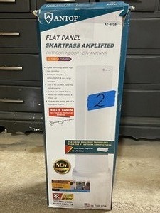 Flat-Panel Smartpass Amplified Outdoor Indoor TV Antenna with High Gain 4G LTE Filter by Antop