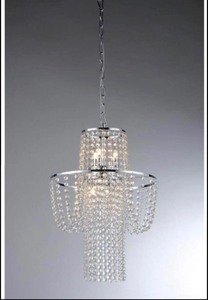 Charlotte 6-Light Crystal Chrome Chandelier.
