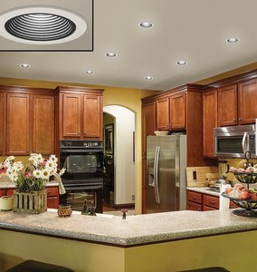 Ultra Low Glare 4 in. 3000K Soft White Integrated LED Recessed Trim Downlight Deep Black Baffle Insert 625 Lumens by Commercial Electric