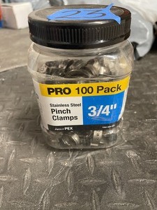 Apollo 34 in. Stainless Steel PEX Barb Pinch Clamp Jar (100-Pack)