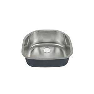 lot 57 image: Toulouse 23-58 in. x 21 in. Stainless Steel, Single Basin, Undermount Kitchen Sink by Swiss Madison- open box not used