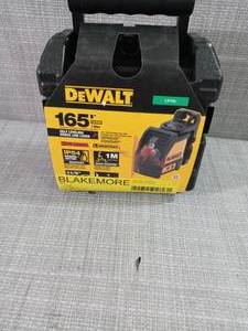 lot 61 image: 165 ft. Red Self-Leveling Cross-Line Laser Level with Case by DEWALT - not used