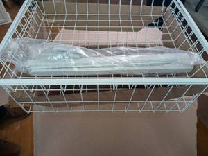 lot 92 image: 18 in. x 30 in. Drawer Kit with 4 Wire Basket by ClosetMaid- open box not used