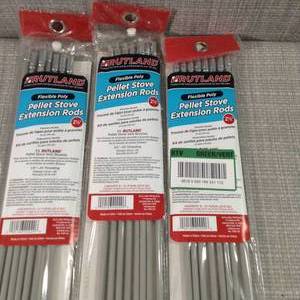 lot 23 image: 20 ft. Pellet Stove Brush Extension Rod Kit by Rutland- set of 3 - not used