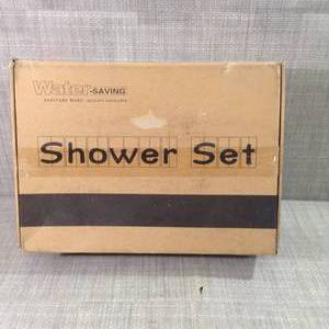 lot 26 image: 2-Handle 2-Spray of Rain Shower Faucet and Handheld Shower Combo Kit with 8 in. Shower Head in Bronze (Valve Included) by ELLO&ALLO- open box not used