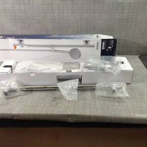 lot 28 image: Awaken 4-Spray Deluxe Slidebar Kit with Handshower in Polished Chrome by KOHLER- open box not used