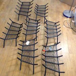 lot 41 image: 27 in. Steel Heavy-Duty Fireplace Grate with Ember Retainer by Liberty Foundry- open box not used- set of 7