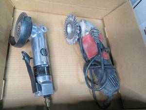 Set of 2 angle grinders. 1 is an el...