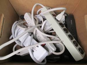 Box lot of Power Strips and Surge P...