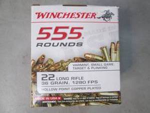 Winchester Ammunition 555 rounds of...
