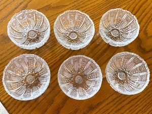 lot 19 image: Six Dazzling Czech Crystal Bowls