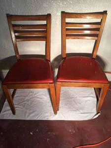 lot 159 image: Two Vintage Wooden Chairs