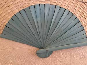 lot 162 image: Large Wall Mount Floral Fan