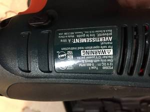 lot 285 image: Black And decker  12 Volt Rechargeable Drill