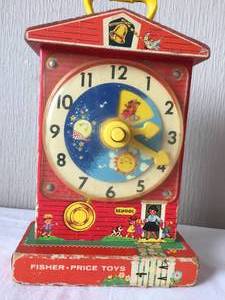 lot 341 image: 1968 Fisher Price Vintage Musical Box Teaching Clock