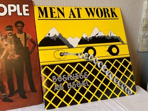 lot 264 image: Three Vintage Record Albums Village People and Men at Work