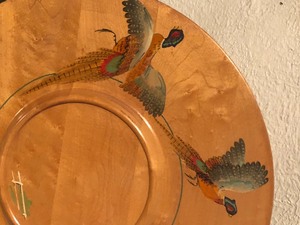 lot 265 image: Vintage Wooden Painted Platter