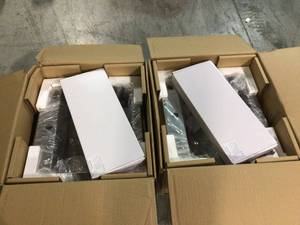 Lot of 2 Glacier Bay All-in-One Tight Radius Stainless Steel 25 in. 18-Gauge 2-Hole Single Bowl Dual Mount Kitchen Sink with Pull Down Faucet not used see pictures
