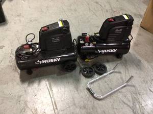 Lot of 2 Husky 8G 150 PSI Hotdog Air Compressor Customer Returns See Pictures