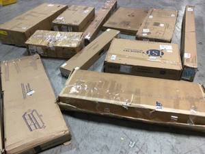 LOt of assorted furniture pieces some missing parts customer returns