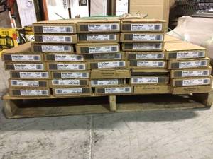 Pallet with 34 cases of American Home Hickory Greige Twist 6.5 in. x 48 in. Glue Down Luxury Vinyl Plank (34.66 sq. ft.  case)