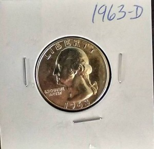 lot 13 image: 1963-D Silver Quarter