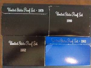 lot 15 image: 4 U.S. Proof Sets - 1979, 80, 82, 83
