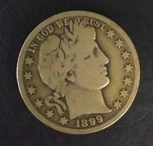 lot 26 image: 1899-S Barber Silver Half Dollar