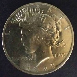 lot 27 image: 1923 Peace Dollar